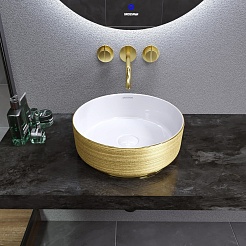 Grossman Раковина накладная Color 35.5 GR-5010GW золото – фотография-3